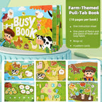 Toddler Busy Book Learning Toy – Farm, Dinosaur & Vehicles Educational Busy Book Richie's Bq-0022-Farm