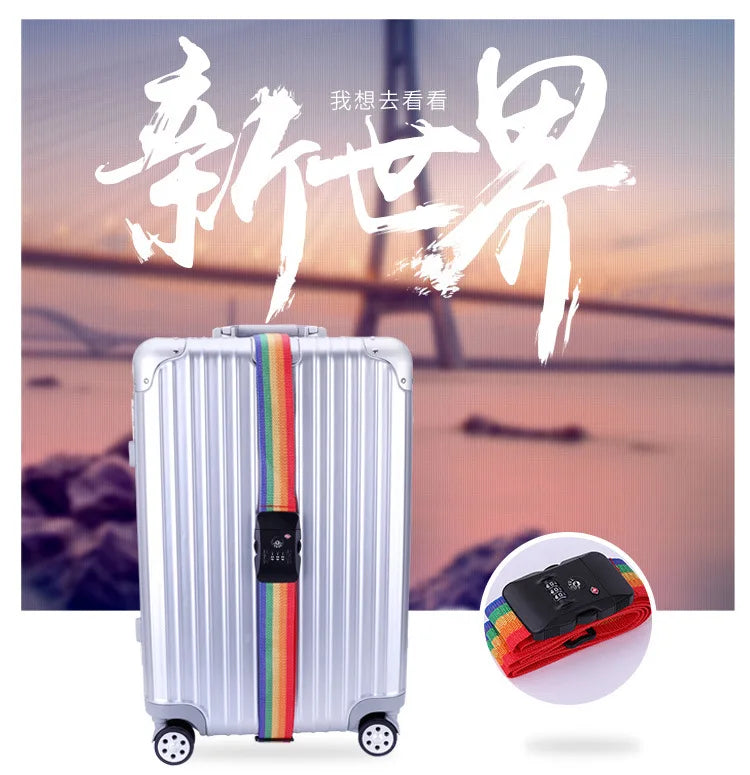 TSA Lock Luggage Strap – Adjustable Password Suitcase Belt Luggage Security Strap Richie's