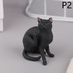 Kawaii Orange Cat Figurine Mini Desktop Decoration Ornament Cat Figurine Ornament Richie's 2