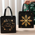 Black Gold Christmas Tote Bags Set of 4 | Xmas Gift Bags Christmas Gift Bags Richie's