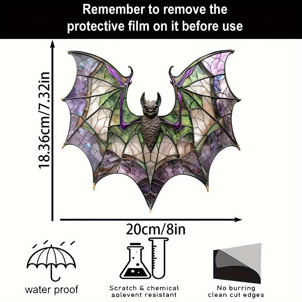 2D Acrylic Bat Suncatcher – Halloween Hanging Wall Ornament Halloween Ornament Richie's Pendant A 1pc