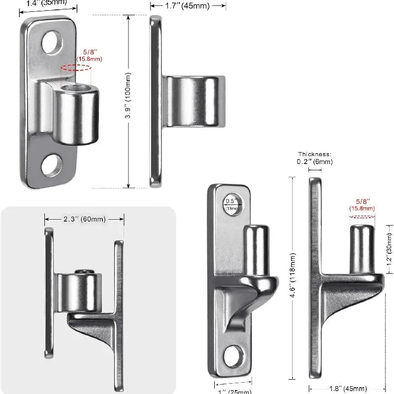 Stainless Steel Detachable Plug-In Gate Hinge – Heavy Duty Gate Door Hinge Richie's