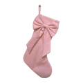 Bowknot Christmas Stocking Large Capacity Gift Bag | Multicolor Christmas Stocking Richie's Pink 14x16cm