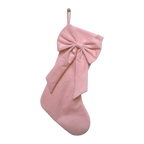 Bowknot Christmas Stocking Large Capacity Gift Bag | Multicolor Christmas Stocking Richie's Pink 14x16cm