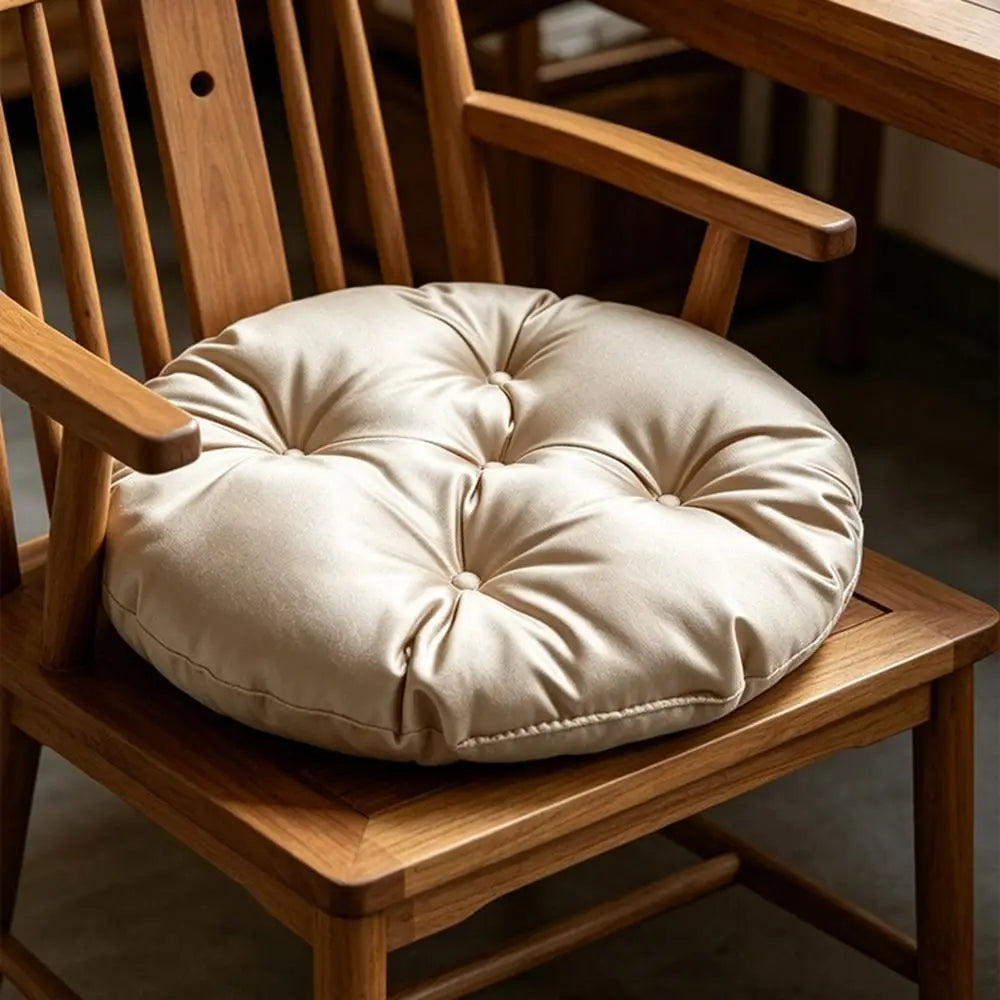 Round Silk Fabric Chair Cushion Non-Slip Tatami Seat Pad Chair Cushion Richie's