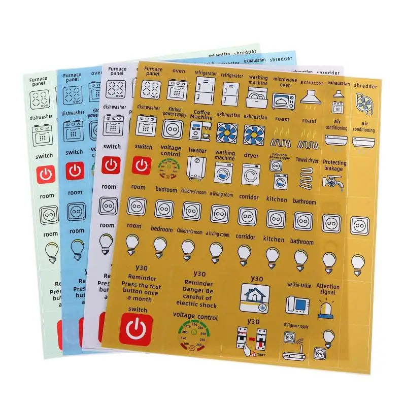 Waterproof Circuit Breaker Labels – Electric Box Sticker Sheets Electrical Panel Labels Richie's