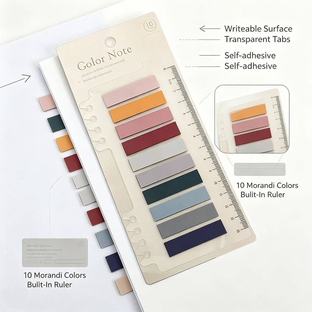 Transparent Index Tabs – 10 Color Writeable Sticky Page Markers Sticky Index Tabs Richie's Default Title
