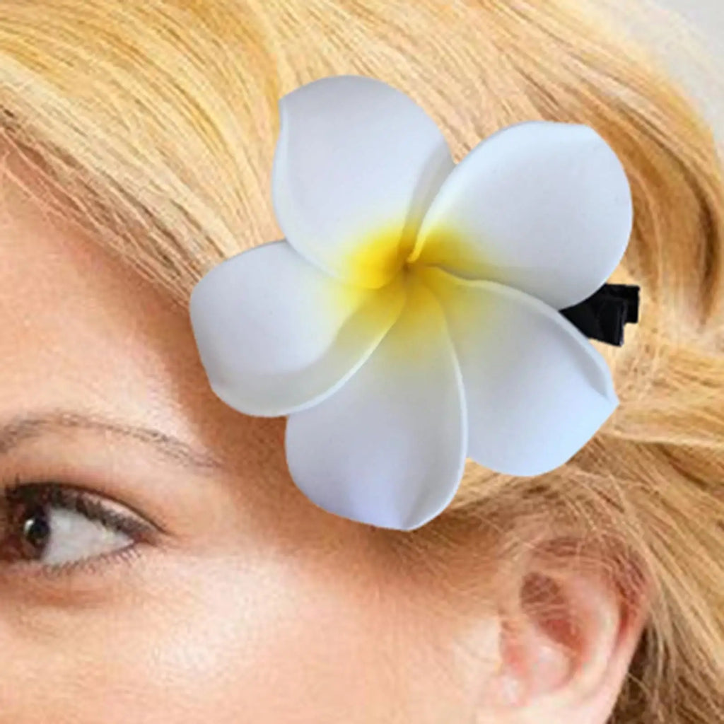 Plumeria Flower Hair Clip – Frangipani Wedding Barrette Flower Hair Clip Richie's