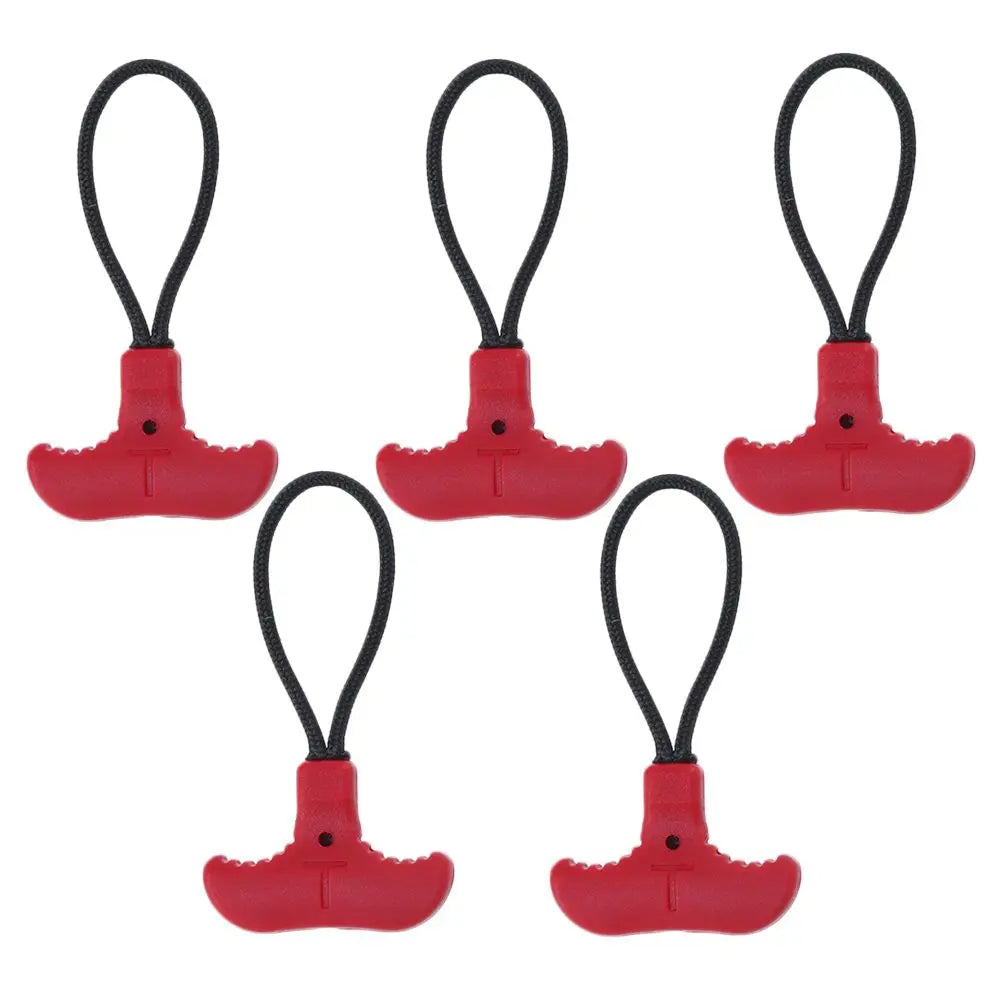 5-Pack T-Shape Zipper Pull Replacement for Bags & Tents Zipper Pull Replacement Richie's red