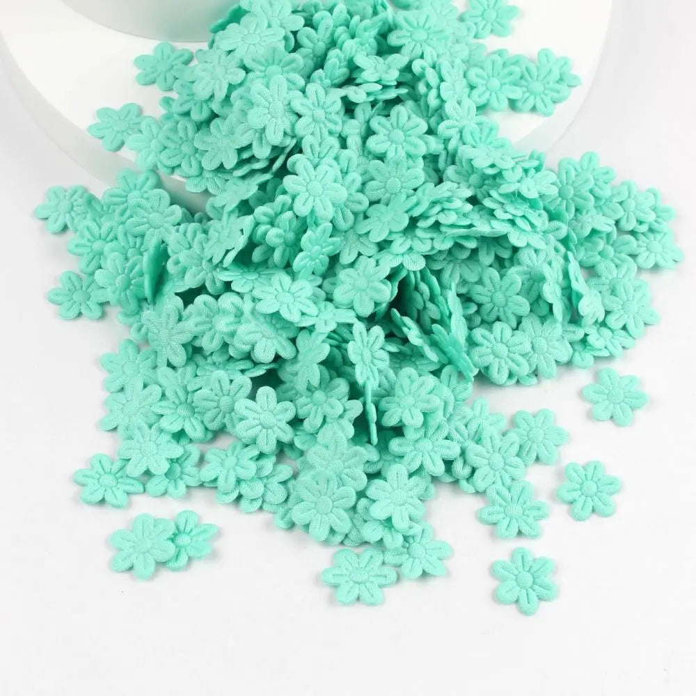 100pcs 2CM Felt Five-Petal Flower Stickers – DIY Hair Accessories Craft Flower Stickers Richie's Light Blue
