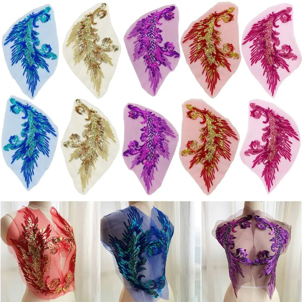 Phoenix Feather Sequined Embroidery Patch – DIY Sew-On Embroidery Patch Richie's