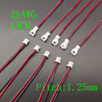 JST 2-Pin Connector Male Female – 1.25mm, 2.0mm & 2.54mm Pitch Wire Plug Connector Richie's Pitch 1.25mm 2Pin 10Pairs|Male Female