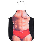 3D Funny Novelty Cooking Apron – Gag Gift for Grill & Kitchen Novelty Cooking Apron Richie's WHITE