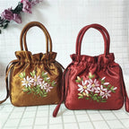 Women Embroidery Flower Cosmetic Bag – Ethnic Mini Purse & Pouch Cosmetic Pouch Richie's