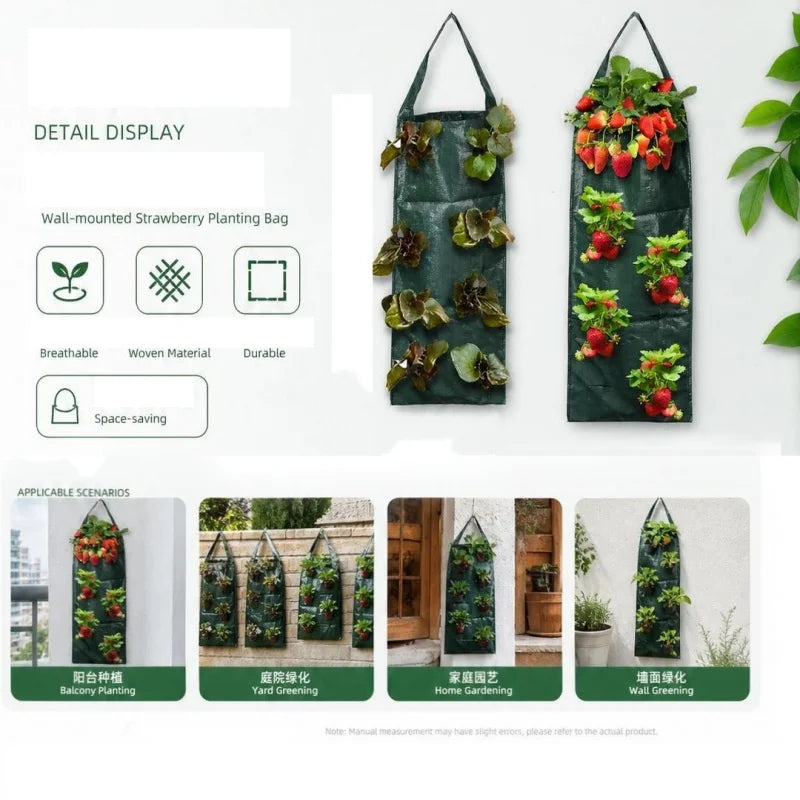 Hanging Strawberry Planter Grow Bags – Vertical Garden Tower Hanging Grow Bag Richie's