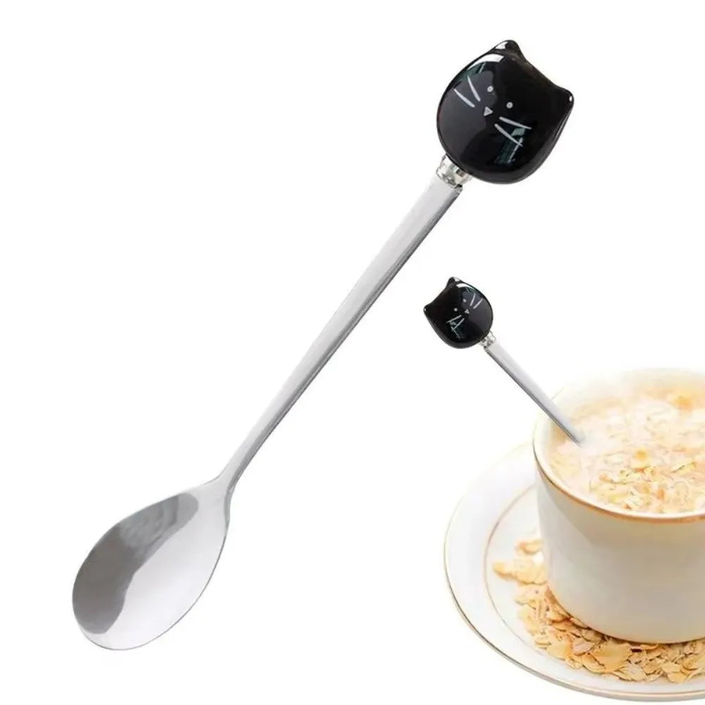 Cartoon Cat Stainless Steel Dessert Spoon – Coffee & Ice Cream Novelty Dessert Spoon Richie's