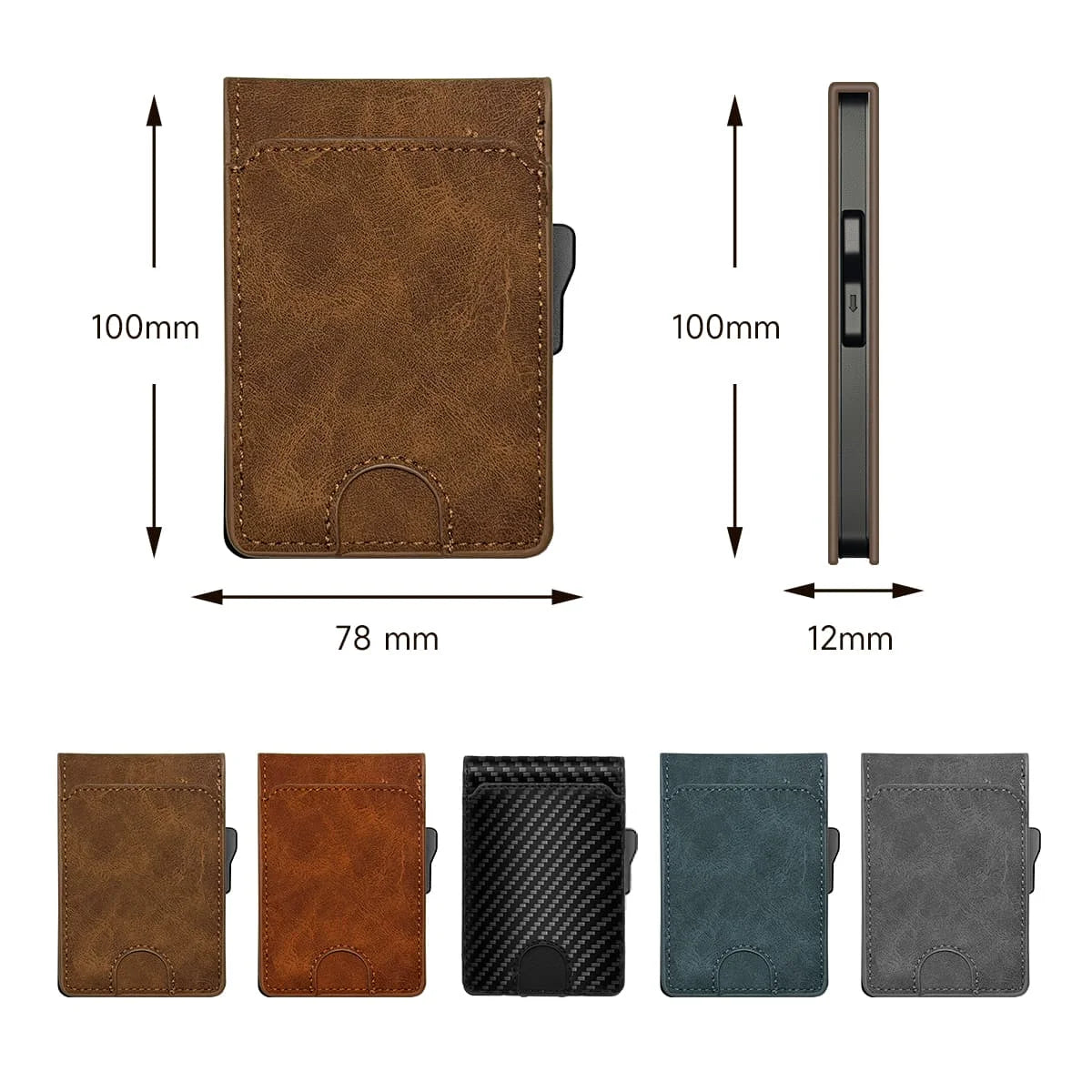 Zeeker Leather RFID Pop-Up Smart Wallet – Slim Card Holder RFID Smart Wallet Richie's