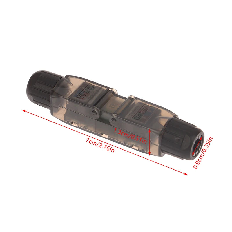 RJ45 Tool-less Network Extension Connector Junction Box Network Connector Richie's Black