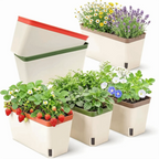Modern Self-Watering Planter Pot with Water Level Window Self-Watering Planter Richie's