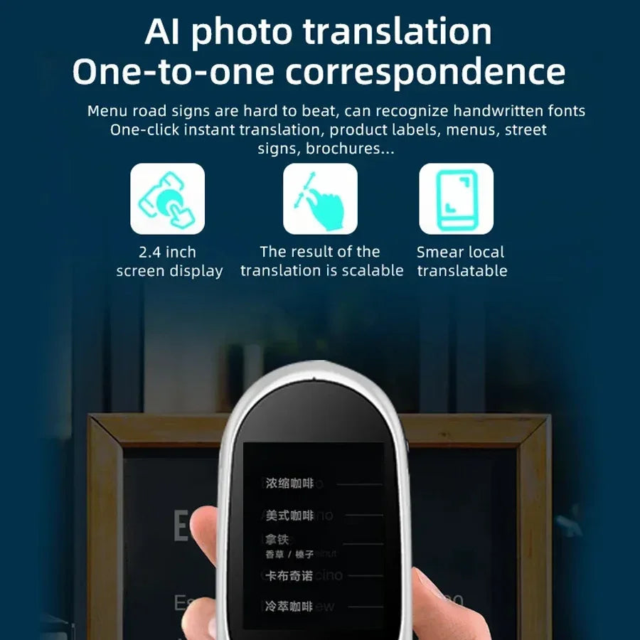 F1 Smart Voice Translator – 126 Languages, Offline & Wi-Fi Voice Translator Device Richie's