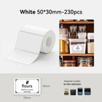 Niimbot Thermal Label Tape – Self-Adhesive Sticker for B1 B21 B3S Thermal Label Tape Richie's White 50x30mm