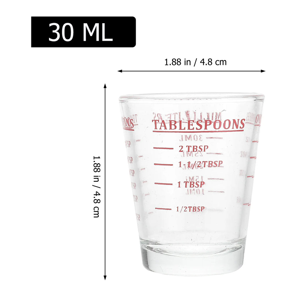 30ml Heavyweight Glass Measuring Cup – Bar, Baking & Kitchen Glass Measuring Cup Richie's Transparent