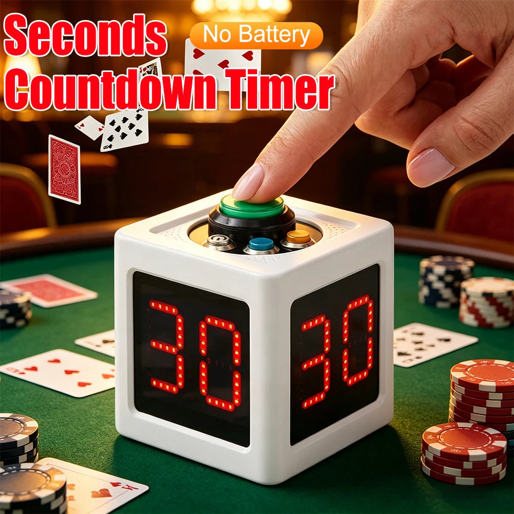 APWIKOGER 4-Sided Digital Cube Countdown Timer – Poker Chess Digital Cube Timer Richie's