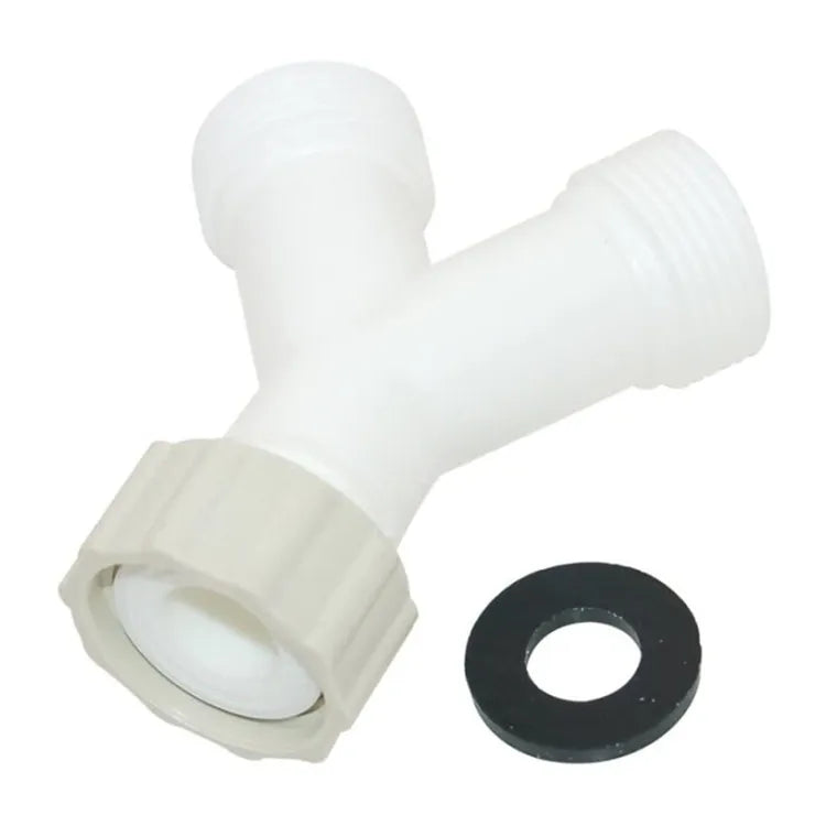 Y Tee Water Splitter Connector with Washer – Washer & Dishwasher Water Hose Connector Richie's white 1pcs
