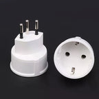 Swiss to EU French Plug Adapter 3-Pin to 2-Pin Converter – White Plug Adapter Converter Richie's