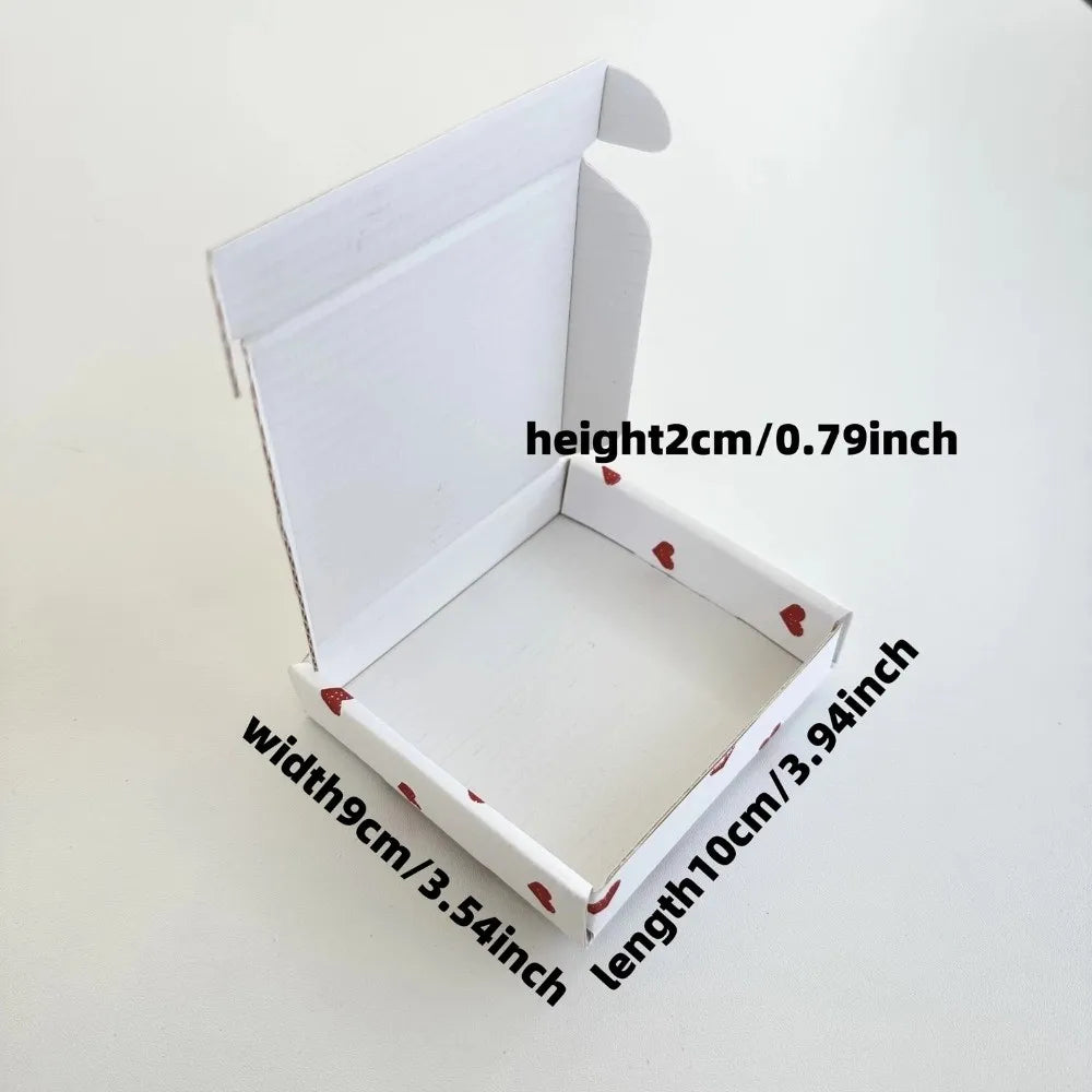 10pcs Heart Print Gift Boxes – Easy Assembly Mailer Boxes Gift Packaging Boxes Richie's