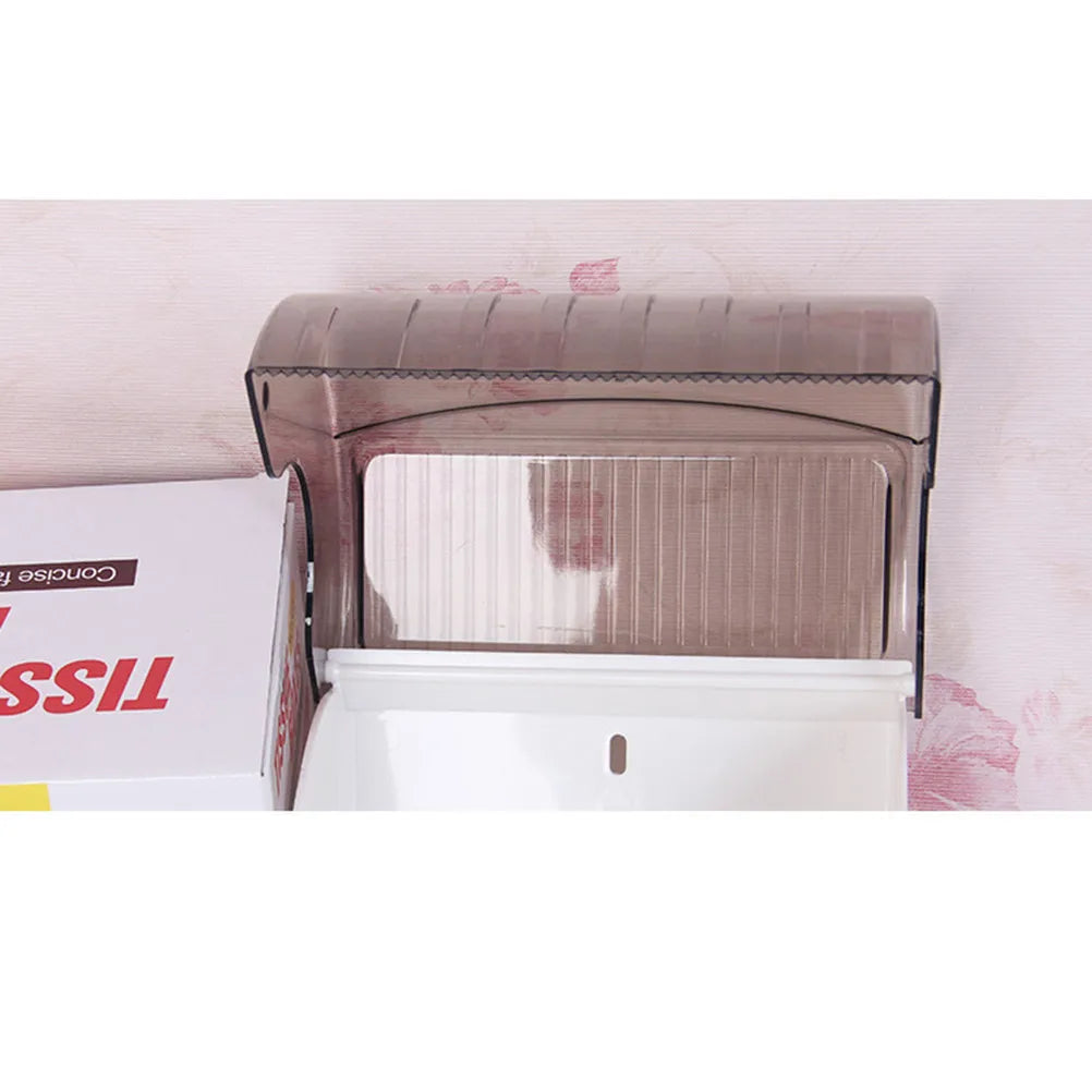 Waterproof Bathroom Tissue Box Holder with Cover & Shelf Bathroom Tissue Holder Richie's