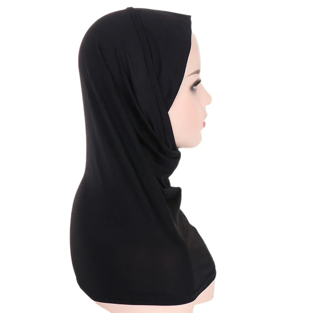 Women's Jersey Hijab Underscarf Inner Cap – Solid Neck Cover Hijab Underscarf Cap Richie's