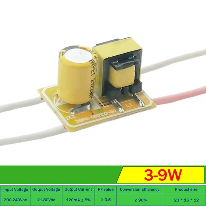 LED Light Driver Transformer Board 3W 5W 8W 18W 36W Module LED Driver Module Richie's 3-9W