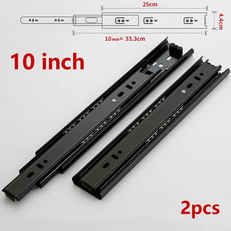 Push-to-Open Drawer Slides 10" Full Extension Soft-Close Black Drawer Slides Richie's cold rolled steel 20inch (50cm) China Mainland