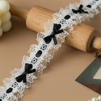 1 Yard Pleated Bow Lace Trim Ribbon – Handmade Fabric DIY Lace Trim Ribbon Richie's Color1 L