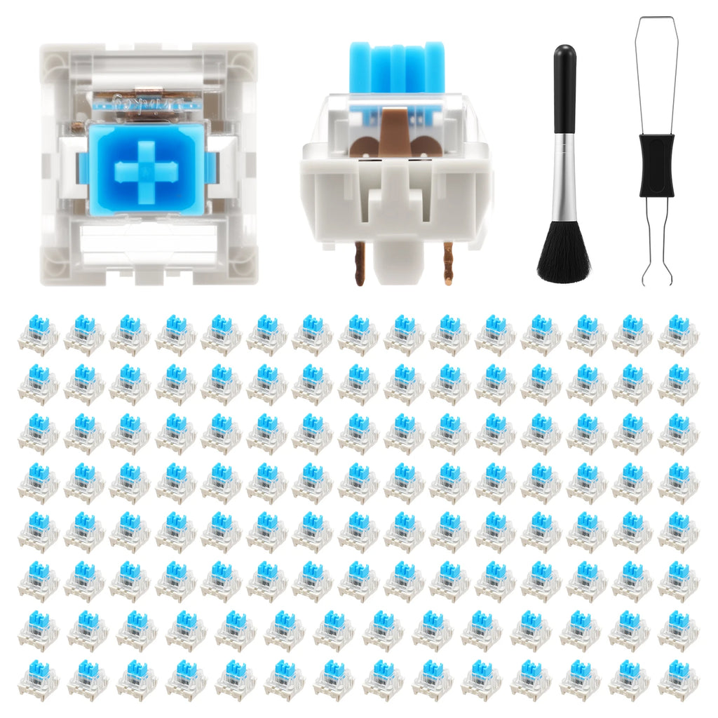 150/50Pcs 3-Pin RGB Mechanical Keyboard Switches + Puller Tools Keyboard Switch Set Richie's 120Pcs with Tool)