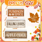 4pcs Fall Tiered Tray Decor Set – Rustic Maple Leaf Wood Signs Seasonal Tray Decor Richie's