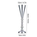 Gold Iron Flower Vase European Candle Holder Wedding Stand Decorative Flower Vase Richie's Silver L