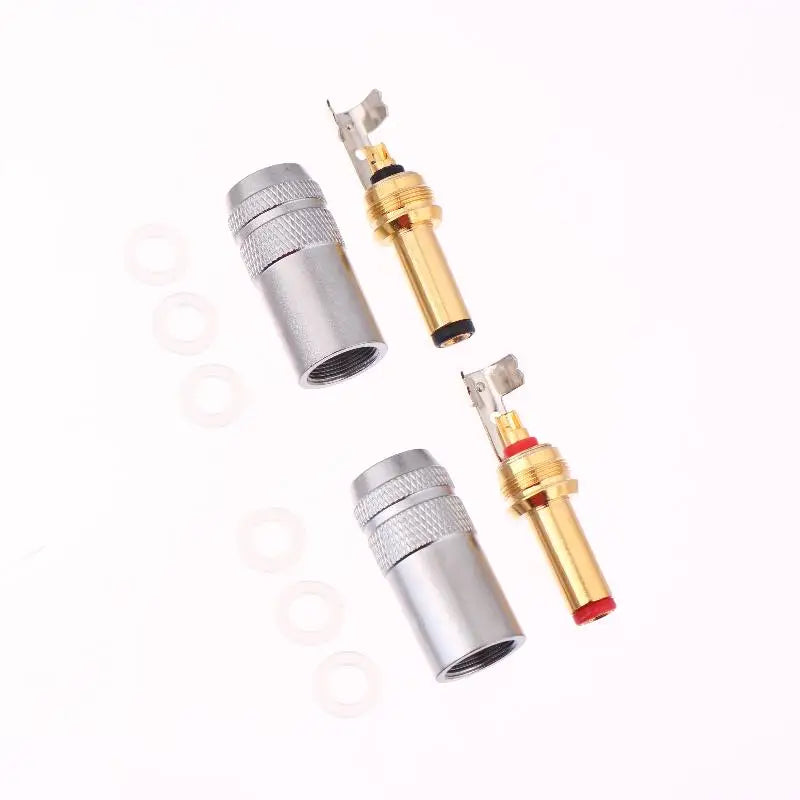 Copper Gold-Plated DC Power Plug Jack Weld Connector 2.1/2.5mm DC Power Connector Richie's 2.1G and 2.5G