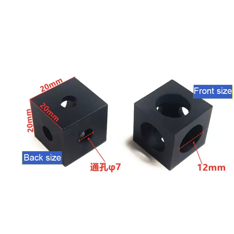 1515/2020 3DV Slot 90° Corner Bracket for EU Aluminum Profile Corner Bracket Richie's 4pcs 2020 cube