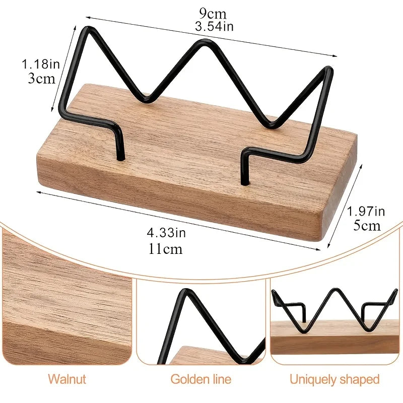 Wood Business Card Holder for Desk – Wooden Display Stand Business Card Holder Richie's 1pc