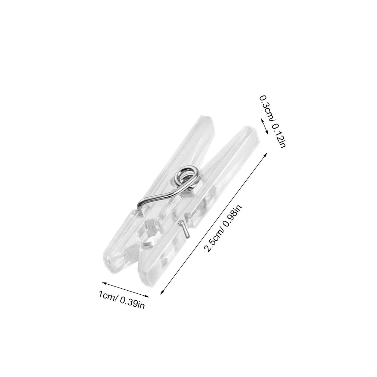 100Pcs Mini Transparent Spring Clips – Photos, Bags & Clothesline Mini Spring Clips Richie's