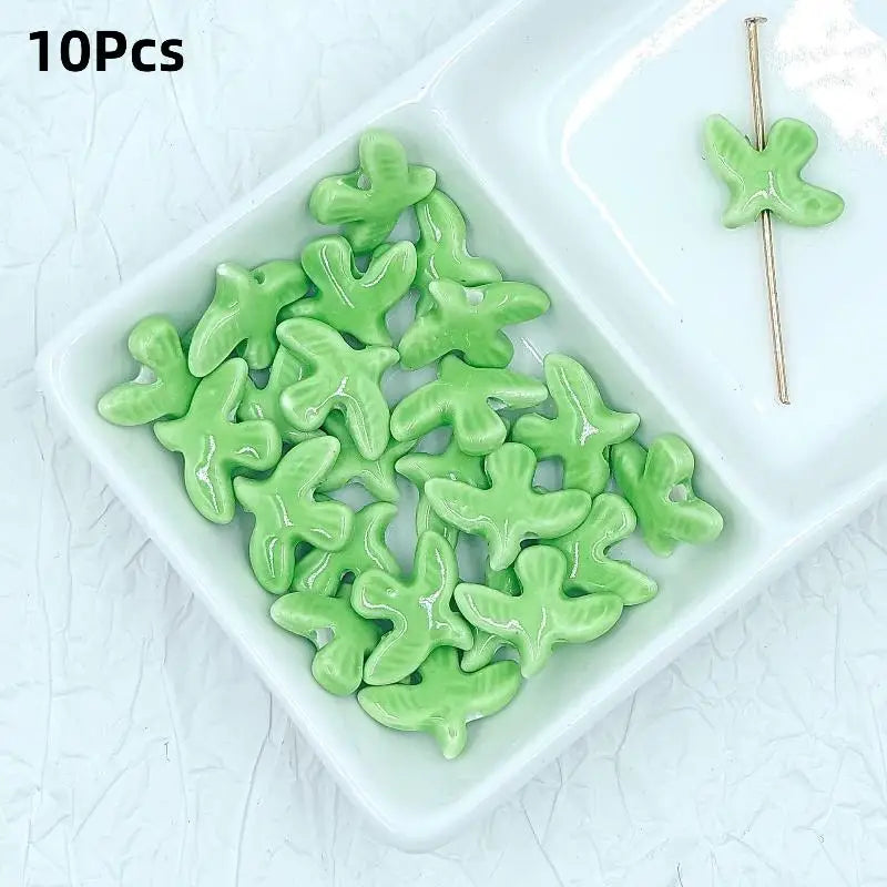 10Pcs Ceramic Peace Dove Beads DIY Jewelry Pendant Charms Jewelry Making Beads Richie's A4