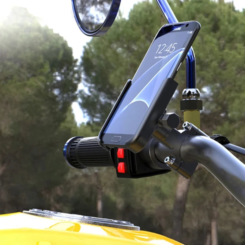 Motorcycle Bicycle Phone Holder Handlebar & Mirror Mount Phone Mount Bracket Richie's