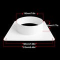 Plastic Vent Pipe Adapter Flange Connector | Wall-Mount Ducting Vent Pipe Adapter Richie's White-200mm
