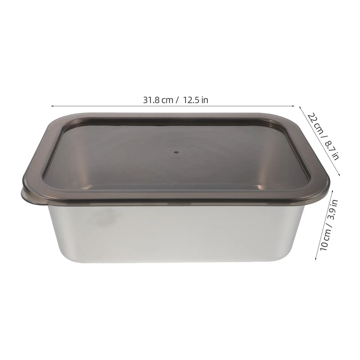 Stainless Steel Rectangular Food Container with Clear Lid Food Storage Container Richie's