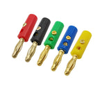 10Pcs 4mm Gold-Plated Banana Plug Solderless Screw Connector Set Banana Plug Connector Richie's