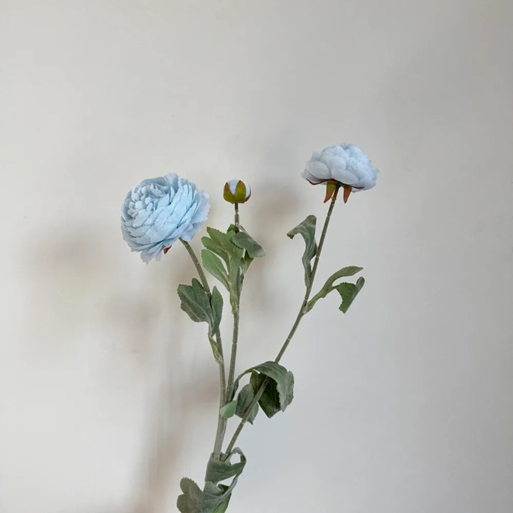 3-Head Silk Peony Artificial Bouquet – Wedding & Home Décor Artificial Flower Bouquet Richie's Blue