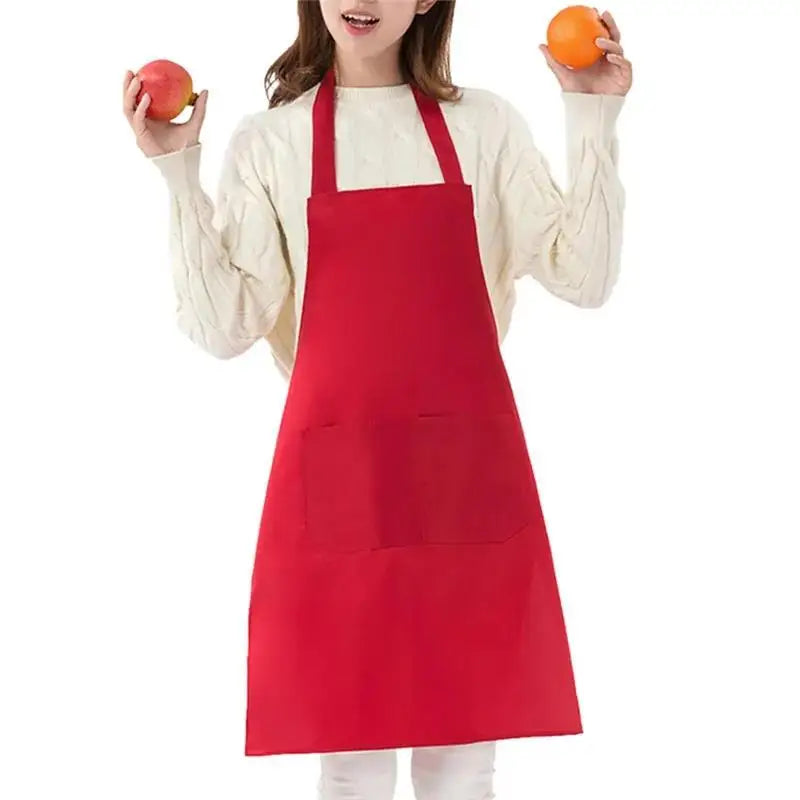 Waterproof Apron for Women & Men – Chef, BBQ & Salon Use Kitchen Work Apron Richie's red One Size