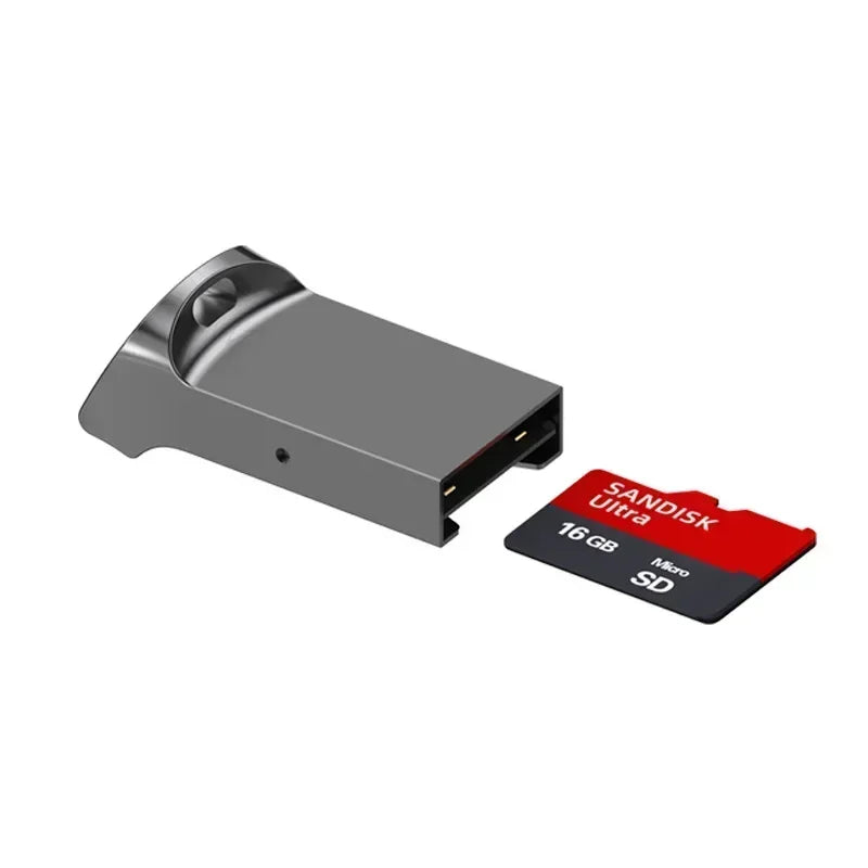 USB 3.0 Mini Aluminum Memory Card Reader – TF & Micro SD Memory Card Reader Richie's Dark Grey